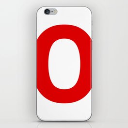 Letter O (Red & White) iPhone Skin