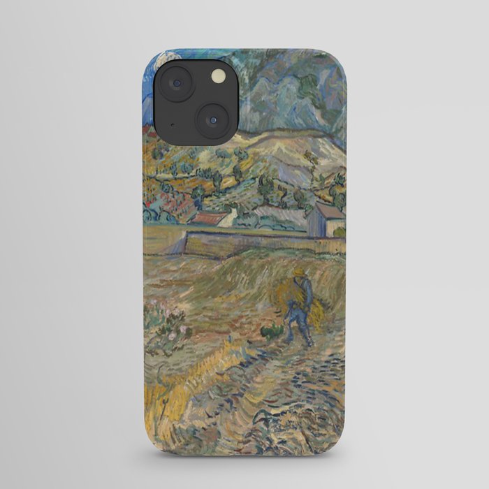 Vincent van Gogh , Enclosed Field with Peasant iPhone Case