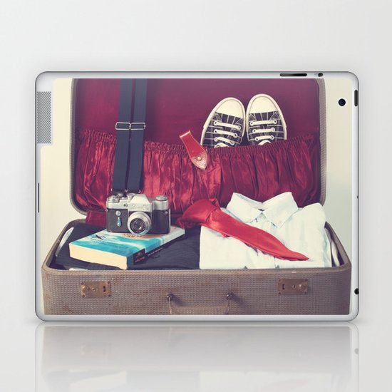 Vintage Journey Suitcase (His) (Retro and Vintage Still Life Photography) Laptop & iPad Skin