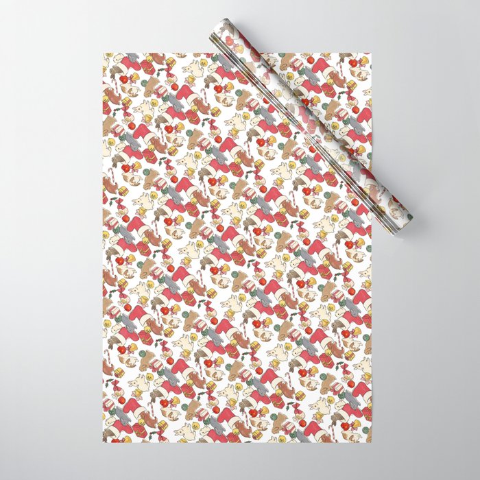 Bunnies and Christmas gifts Wrapping Paper