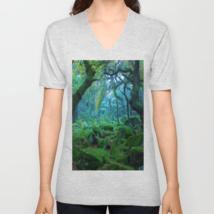 Enchanted forest mood V Neck T Shirt