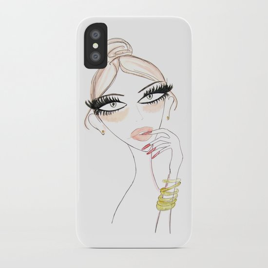 Thinking Babe iPhone Case