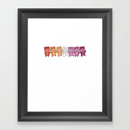 Lesbian Flag Pride Lgbtq Cute Hippo Framed Art Print