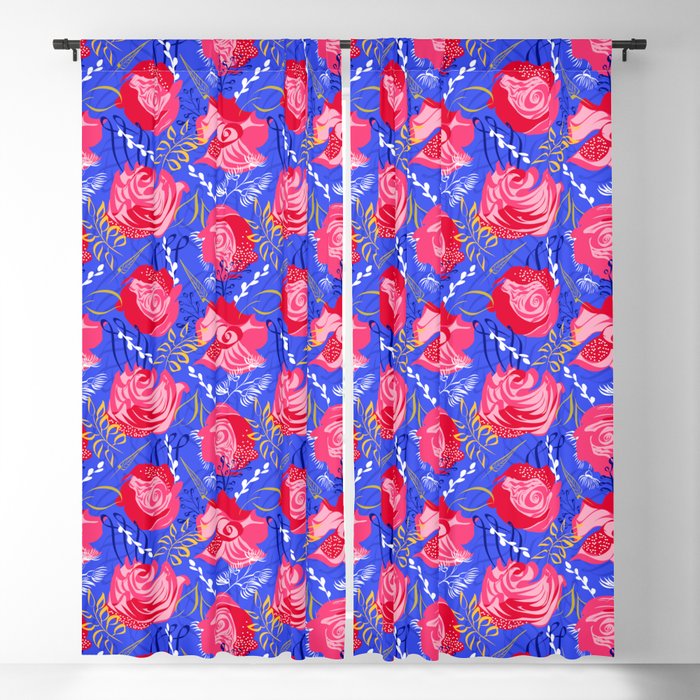 Marsala #illustration #pattern Blackout Curtain