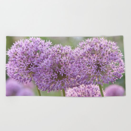 Purple Dream - Allium Globemaster #1 #decor #art #society6 Beach Towel