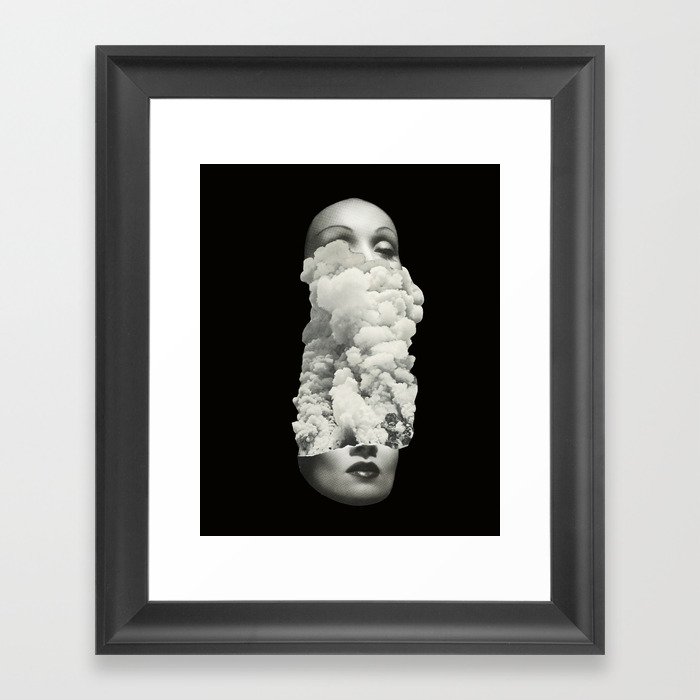 Face in the Clouds Framed Art Print