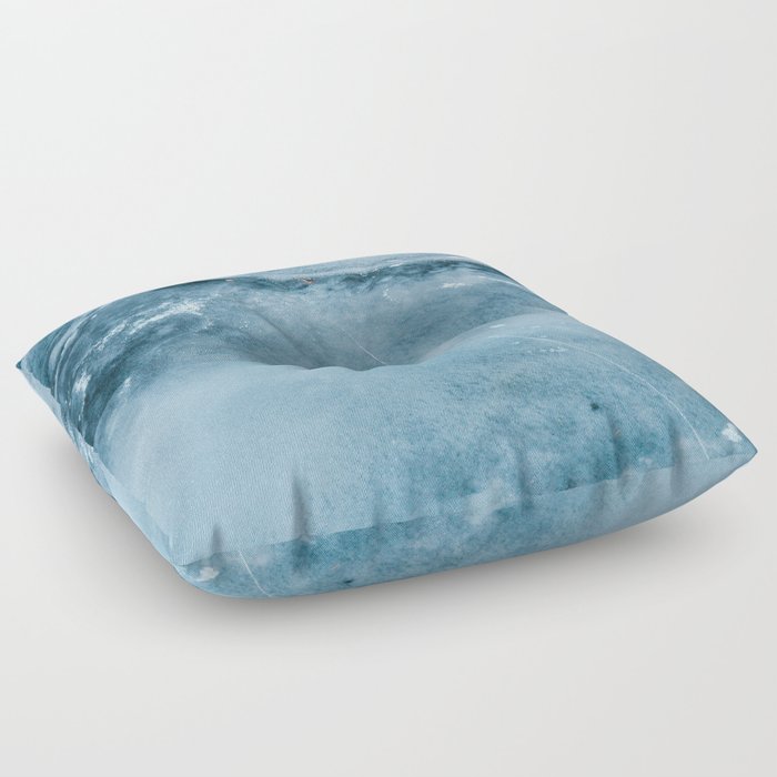 Ice Texture Photography | Winter Floor Pillow