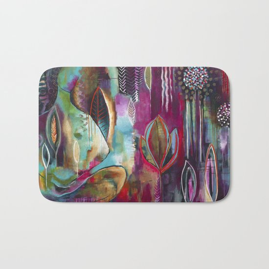 "Held and Healed" Original Painting by Flora Bowley Bath Mat