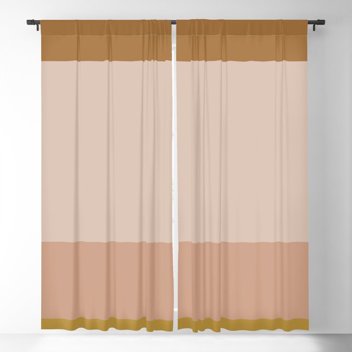 Contemporary Color Block X Blackout Curtain