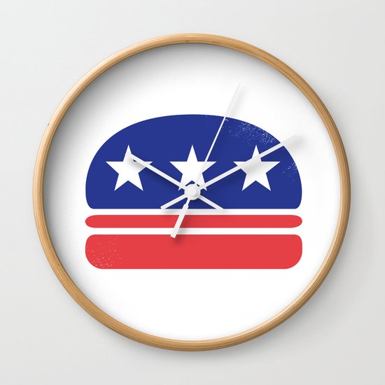 I Vote for Burger! Wall Clock