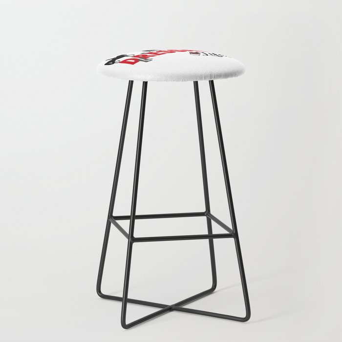 Dressage Life in Black & Red Bar Stool