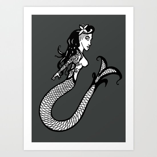 Modern Day Mermaid Art Print
