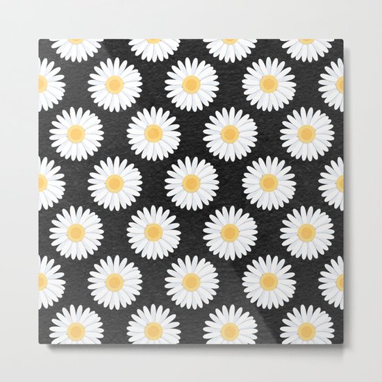 Spring Daisies_Black Metal Print