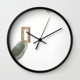 schraeger Vogel · black Citybird Wall Clock
