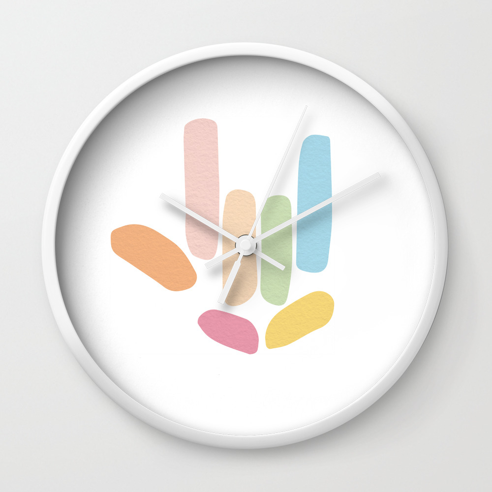 I Love You Abstract Hand Sign Wall Clock By Pier23 Society6