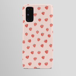 Strawberries on Pink Android Case