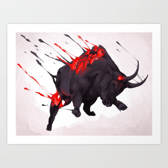 Destroy Bull Art Print
