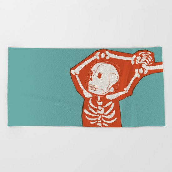 Overlay Skeleton Beach Towel