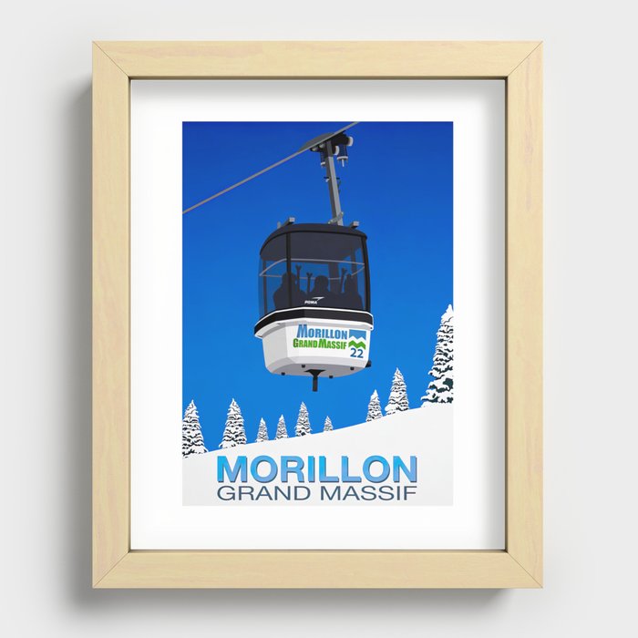Morillon Ski Recessed Framed Print