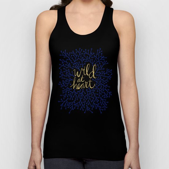 Wild at Heart – Navy & Gold Unisex Tank Top