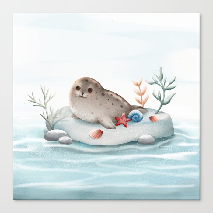 The Chonky Seal Canvas Print