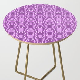 Japanese Seigaiha Wave Pattern Side Table