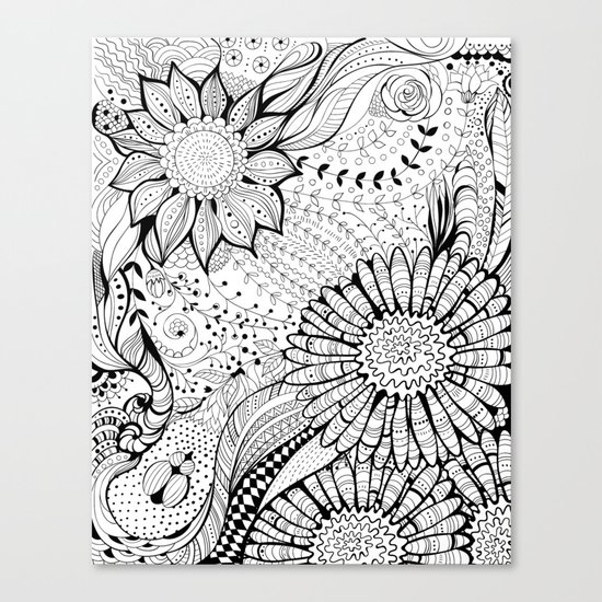 Floral garden Canvas Print
