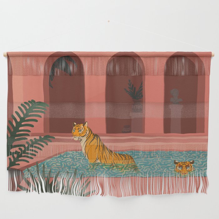 Tigers in Pool Wall Hanging