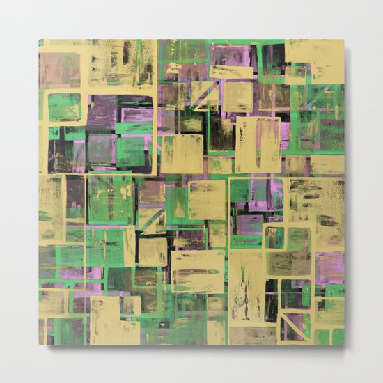 Pastel Thoughts - Abstract, textured, pastel painting Metal Print