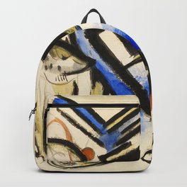 Franz Marc "Two Wolves" Backpack | Masters, German, Landscape, Marc, Franzmarc, Painting, Arthistory, Artmasters, Wolves, Twowolves 