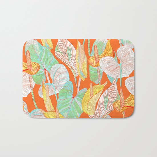 Lush Lily - orange zest Bath Mat