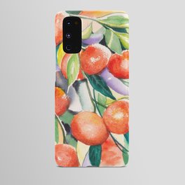 Leafs & Oranges Watercolour Painting by Monika Android Case