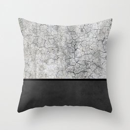 Rock the Casbah // concrete and paint colorblock collage Throw Pillow