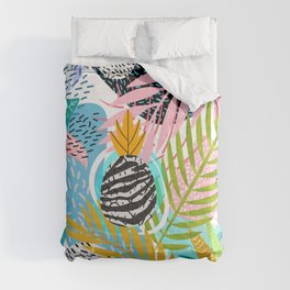 abstract palm leaves Comforter