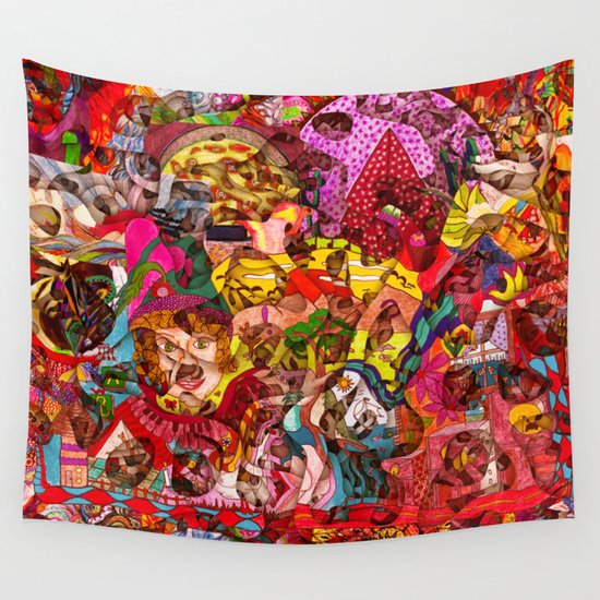 Mini slices brought together push away the stormy weather Wall Tapestry