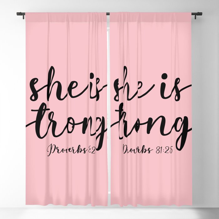 She is strong Proverbs 31:25 Blackout Curtain