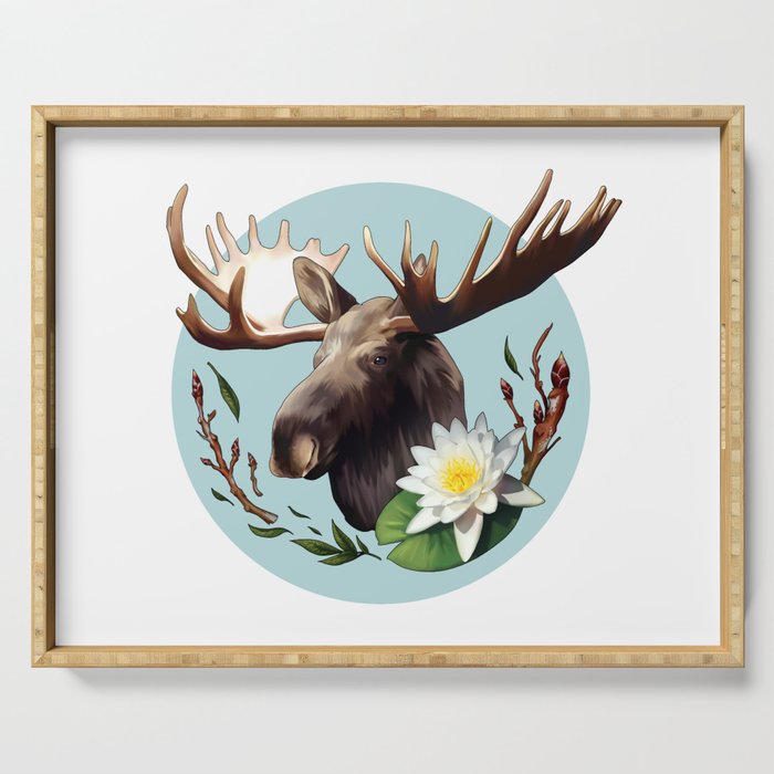 Moose Lily Serving Tray