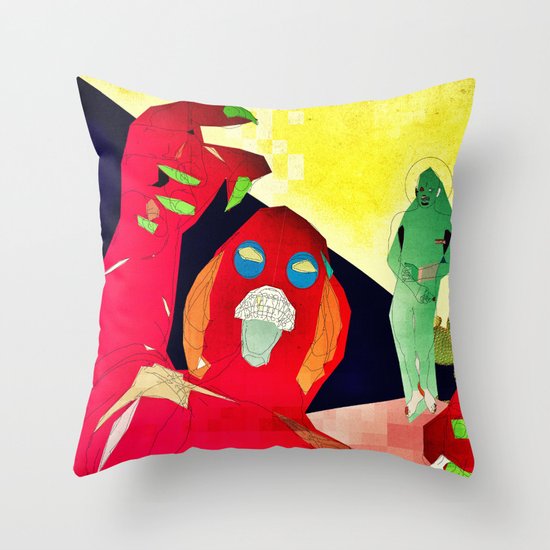 Temptation of Christ in the Desert Throw Pillow