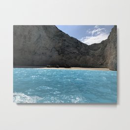 greece shipwreck Metal Print | Scenary, Landscape, Nature, Rocks, Water, Color, Sea, Blue, Beach, Paradise 