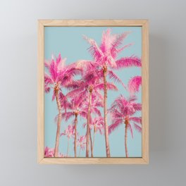 Pink Palm Trees - Surreal Nature Photography Framed Mini Art Print