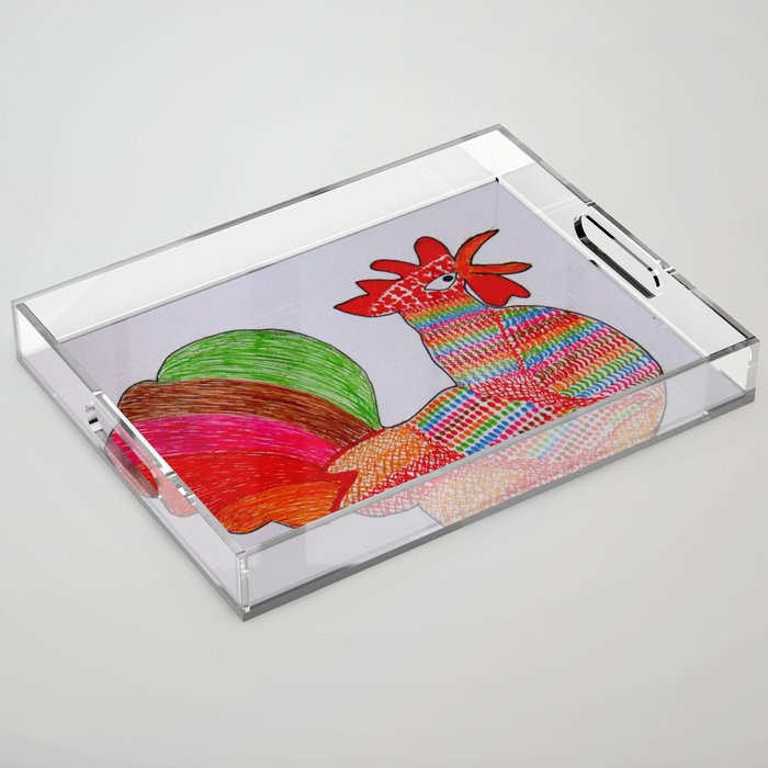 Rooster Acrylic Tray