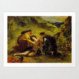 Eugene Delacroix - St. Sebastian with St. Irene and Attendant Art Print | White, Adult, Worker, Man, Caucasian, Business, Success, Isolated, Standing, Young 