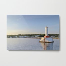 Light house at Mackinac Island - Michigan Metal Print | Digital, Nature, Lake, Sunset, Water, Lighthouse, Photo, Island, Mackinacisland, Michigan 