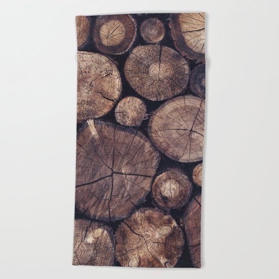 The Wood Holds Many Spirits // You Can Ask Them Now Edit Beach Towel