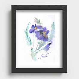 Abstract Iris Recessed Framed Print