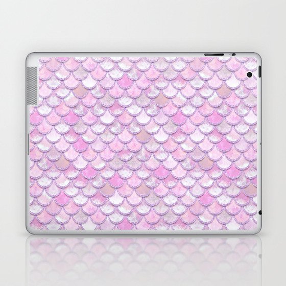 Baby Mermaid Scales Rose Pink Laptop & iPad Skin