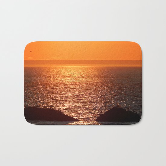 Orange Skies at Sunset Bath Mat
