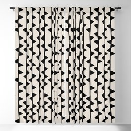 Triangles / Black & White Pattern Blackout Curtain