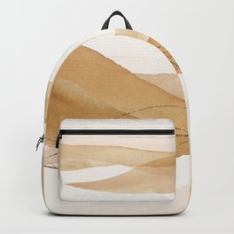 Gold Ochre Abstract Landscape Backpack