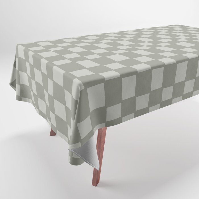 Tipsy checker in forest green Tablecloth